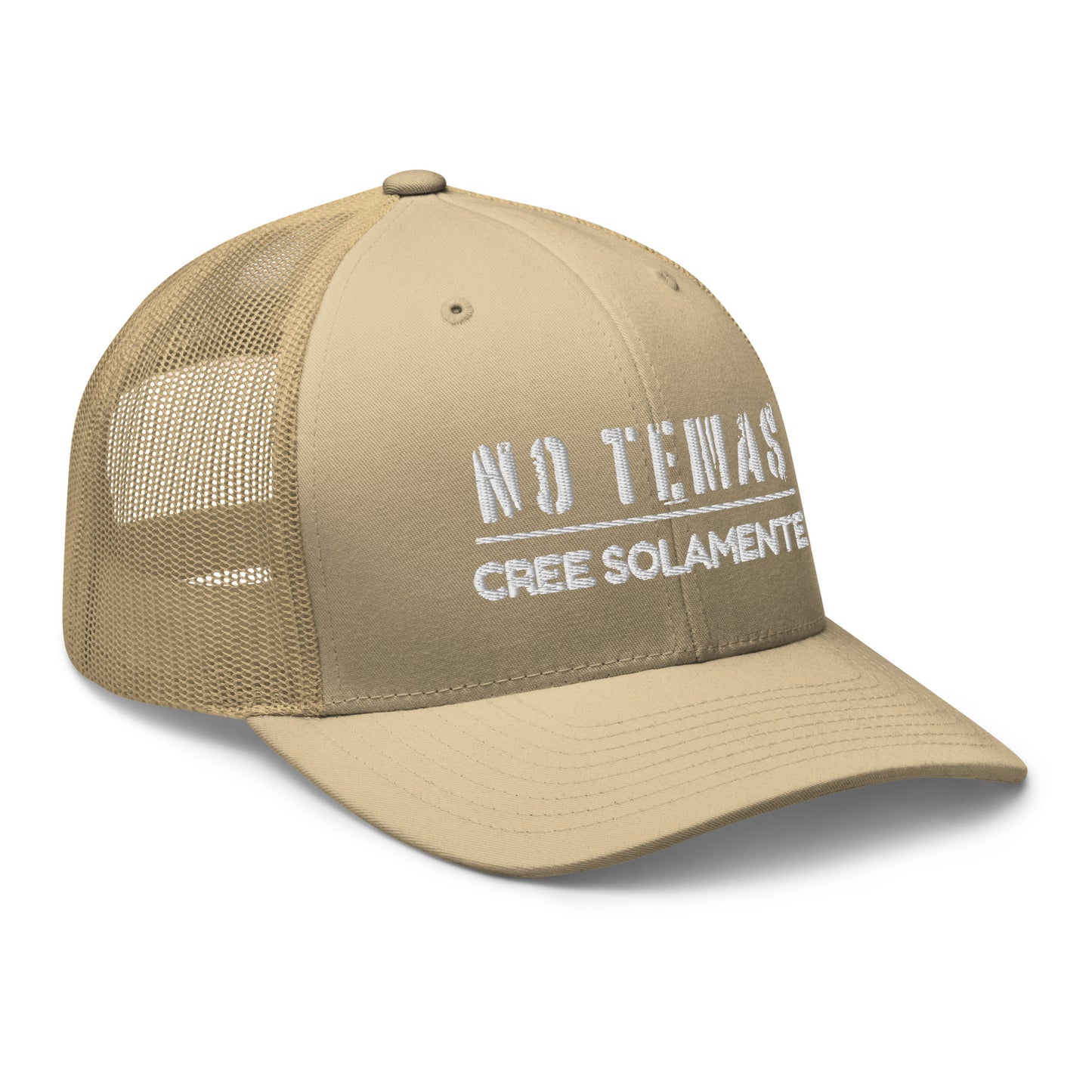 'No Temas' Embroidered Trucker