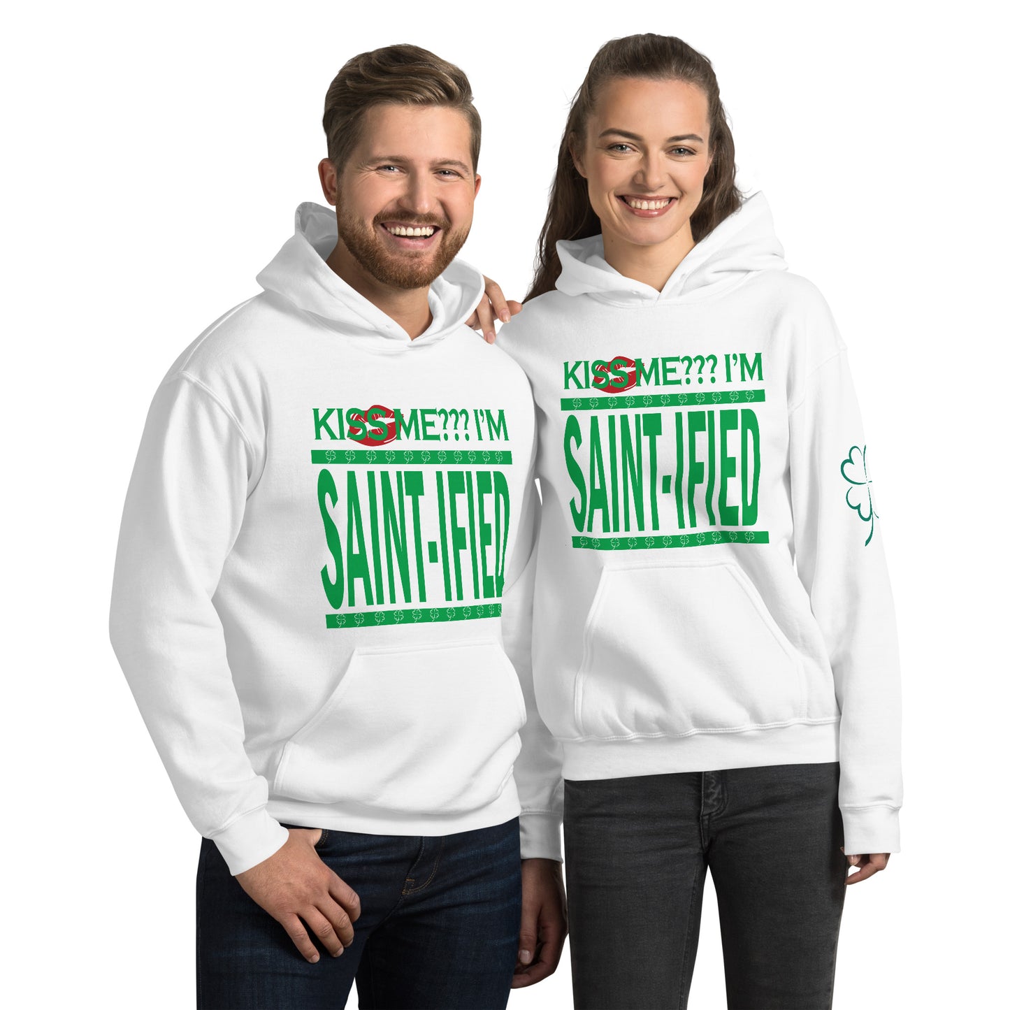 SAINT-IFIED St. Patrick's Day White Hoodie