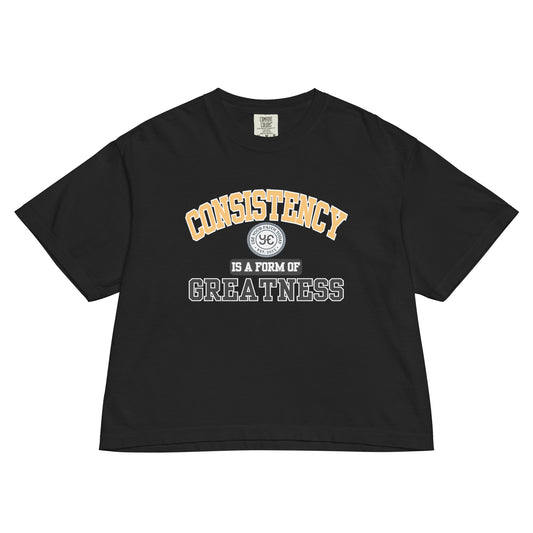 'Consistency U.' Women's Box Tee