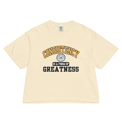 'Consistency U.' Women's Box Tee