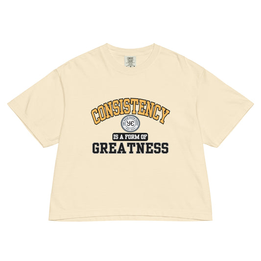 'Consistency U.' Women's Box Tee
